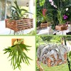 DESQUIGGLE Set of 3 Strong Wooden Orchid Baskets with Hangers,
