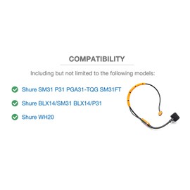 Voarmaks 5 Pcs SM31 Mic Covers Compatible with Shure SM31 P31 PGA31-TQG SM31FT, BLX14/SM31 BLX14/P31, WH20 Wireless Microphone/Headset System, High Density Foam Microphone Pop Filter Windscreen