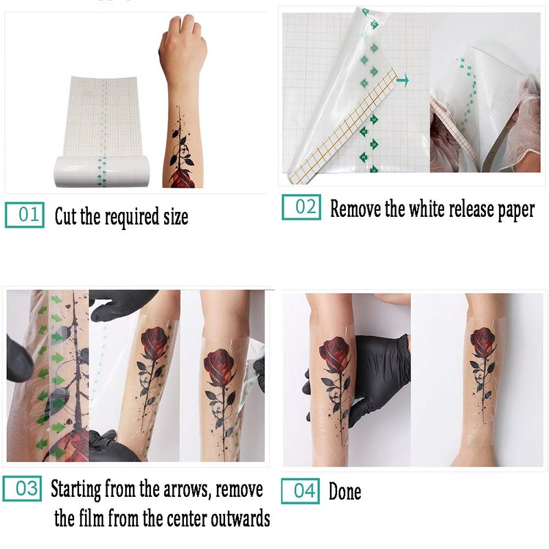 WARRIOR Tattoo Protection Film Bandage 15cm x 10cm Breathable Waterproof
