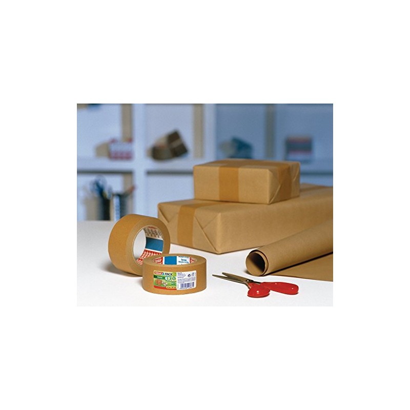 Tesa Pack of 3 EcoLogos Kraft Packaging Tape 50 mm