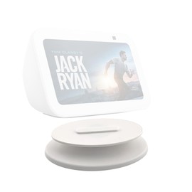 Sintron Smart Display Adjustable Stand for Echo Show 5 & Echo Show 8 (1st Gen & 2nd Gen), Adjustable Magnetic Stand Holder, with 360 Degree Rotation, Tilt Function & Non-Slip Base (White)