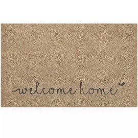 Lzuso Brown Welcome home Door Mat Durable Outdoor Mats Front Door Mats Indoor Non-Slip Rubber Welcome Doormats for Front Door Entryway Balcony Patio 28" x 18"
