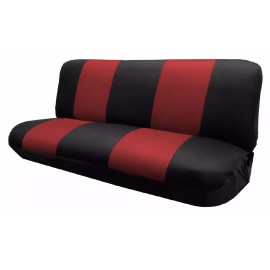 YS Mesh Black/Red FULL SIZE BENCH Seat Cover Fit Most Vintage Classic Car & Truck's