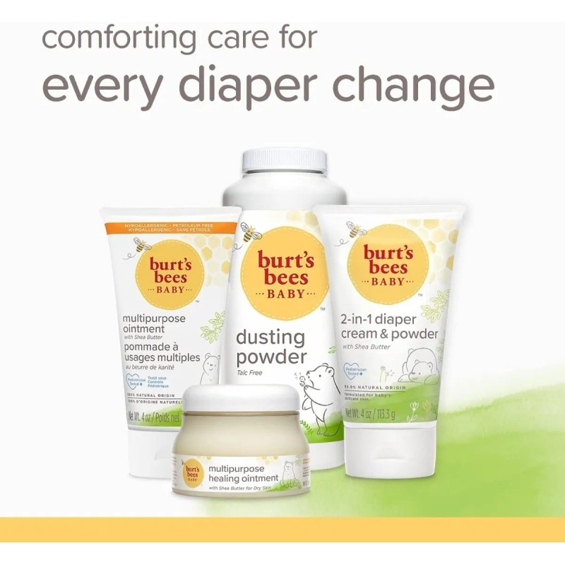 Burt's Bees Crema Para Rozadura De Pañales, Sin Talco, Baby