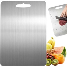 Titanium Cutting Board,Cutting Board,Titanium Cutting Board for Kitchen,Stainless Non Stick Cutting Board,Easy To Clean,Portable Countertop Cutting Boards for Kitchen Cooking Outdoor Camping (39*28cm)