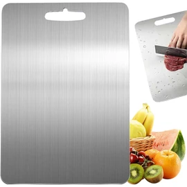 Titanium Cutting Board,Cutting Board,Titanium Cutting Board for Kitchen,Stainless Non Stick Cutting Board,Easy To Clean,Portable Countertop Cutting Boards for Kitchen Cooking Outdoor Camping (39*28cm)