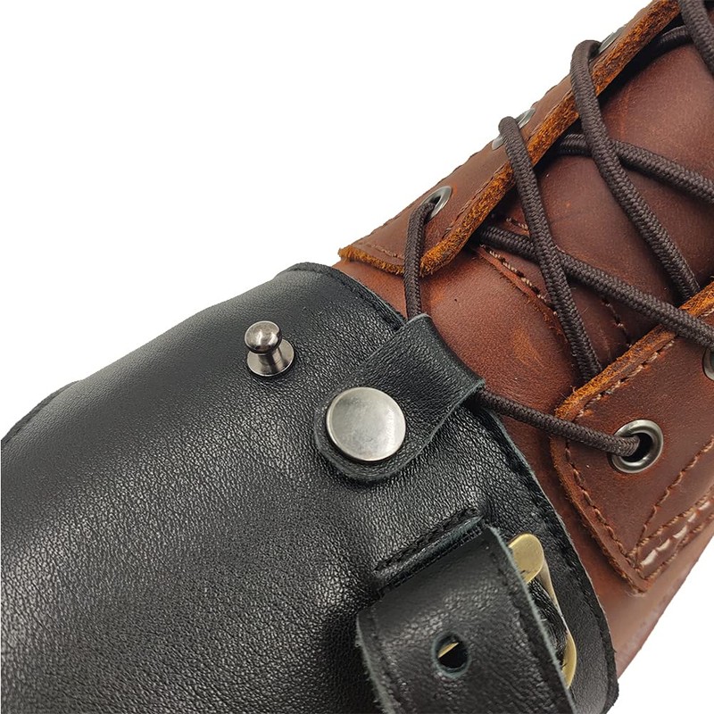 BISSOTU Motorcycle Gear Shifter,Leather Gear Shift Pad,Motorcycle Shoe Toe Pad,Boot