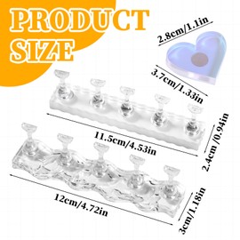 3 Set Nail Stand Nail Holder Stand Nail Stands for Press On Nails Holder for Painting Nails Upgrade Acrylic Magnetic Holders for Nail Art Display,Home Diy Beginner Salon Supplies