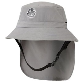 Rip Curl Men's UPF 50+ Quick Dry Surf Hat with Removable Neck Flap, Grey