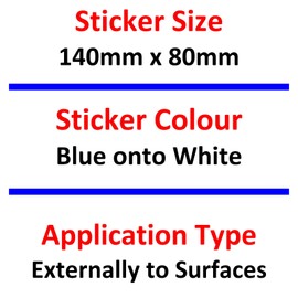 I am Disabled Sticker EXTERNAL Door Information Sign Delivery Sales Mobility Disability 140x80mm Blue on White D34