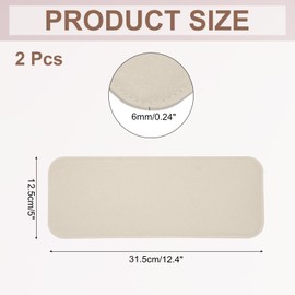 uxcell 2Pcs Felt Base Shaper, 12.4x5 Inch Rectangle Bag Bottom Shaper Pad Bag Cushion Base Purse Liner Board Insert Arc Corner for Handbags Tote Crossbody Bag Backpack, Beige