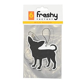 Chihuahua Car Air Freshener Mango Scent Freshy Factory (6 Pack)