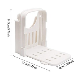 Bread Slicer, Foldable Bread Slicing Guide Cutter, Multifunctional Adjustable Thicknesses Manual Campact Bread Toast Slicer, Bread Slicer Machine for Homemade Bread/Roast/Sandwich Maker Slicer Cutter