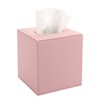 BTSKY PU Leather Cube Tissue Holder Box - Household/Office Square