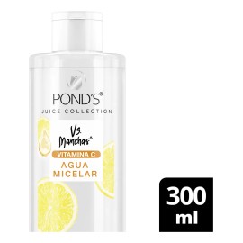 POND'S Agua Micelar Vs. Manchas Vitamina C limpiador facial elimina el 99% del maquillaje, dejando una piel limpia, suave y libre de impurezas 300 ml