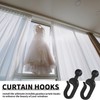 Yeanifeana Plastic Hooks for Gazebo Curtains, Mosquito Netting Black Plastic
