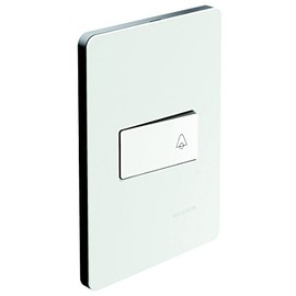 Niessen AM-UN-006-BN Botón Timbre con Placa Incluida, Blanco Bicolor