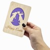 Della Stella Wooden Easter Bunny Card with Stand,Happy Easter Cards