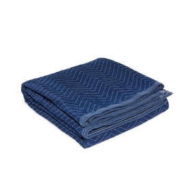 Moving Storage Packing Blanket - Super Size 40" x 72" Professional Quilted Shipping Movers Furniture Pad (1, Blue)