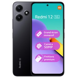 Redmi Xiaomi 12 5G + 4G LTE (for Tmobile Mint Tello Global) (256GB + 8GB) Global Unlocked 6.79" 50mp Triple Camera (Midnight Black)