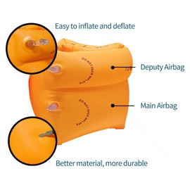 6 Pack Inflatable Arm Floaties Swim Arm Bands Swimming Tube Floater Water Wings for Adult Kids