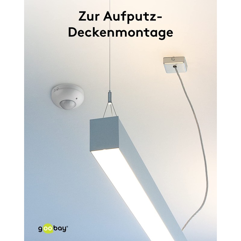 Goobay 96007 Infrared Motion Sensor for Indoor Use IP20 Triple