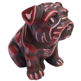 Purpledip Resin Dog Bulldog: Collectible Mini Statue, Adorable Showpiece (12010)