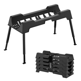 RV Sewer Hose Support, Heavy-Duty Camper Waste Hose Holder with 5 Foldable Sections, Adjustable & Stable Waste Drainage Support with Strap, Stackable & Weather-Resistant