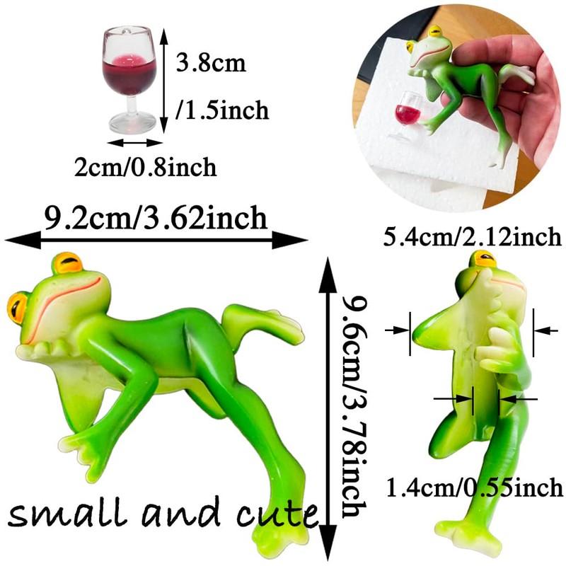 EasyBravo Funny Frog Statue Frog Pot Hugger Plant Decorations for