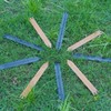 6PCS Brown 10in Metal Landscape Edging Border Stakes, Rustic Heavy