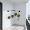 AddGrace Industrial Pipe Garment Rack Iron Wall Mounted Right Angle