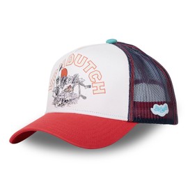 Von Dutch Unisex Surf Trucker Adjustable Snapback Cap White Red Blue One Size