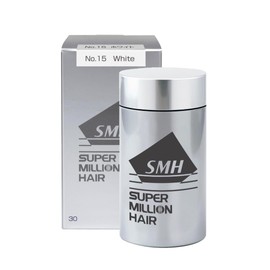 Super Million Hair 1.1 oz (30 g) (No.15 White), Thinning Hair Loss, Circular Hair Loss, Gray Hair, Hair Growth Powder, For Hair & Scalp, Partitioning, Conceals Thin Hair, Hides Gray Hair