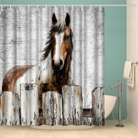 Artmyharbor Rustic Horse Shower Curtain