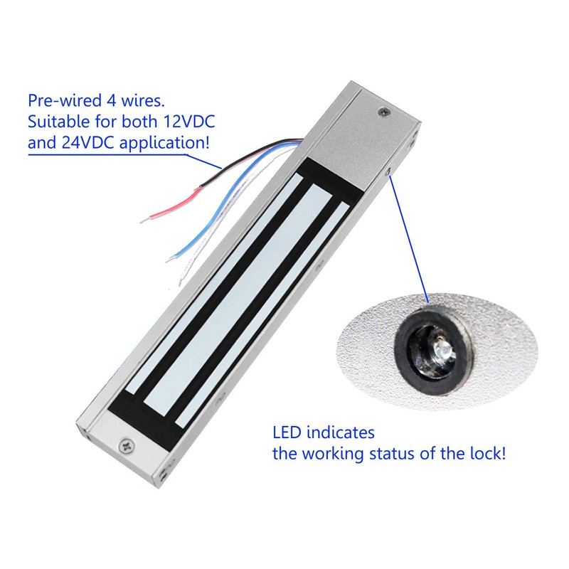 Supreform Outdoor Indoor Waterproof 12VDC 24VDC 600lbs Holding Force Magnetic