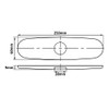 Chromed Long Ellipse Deck Hole Cover Plate Bathroom Kitchen Sink