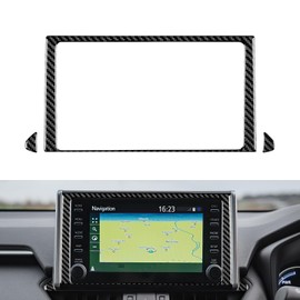 FXETRNL Car Center Consloe Air CD Button Screen Frame, Real Carbon Fiber Covers for Toyota RAV4 (2019-2025), Decor Stickers Interior Car Accessories, Black