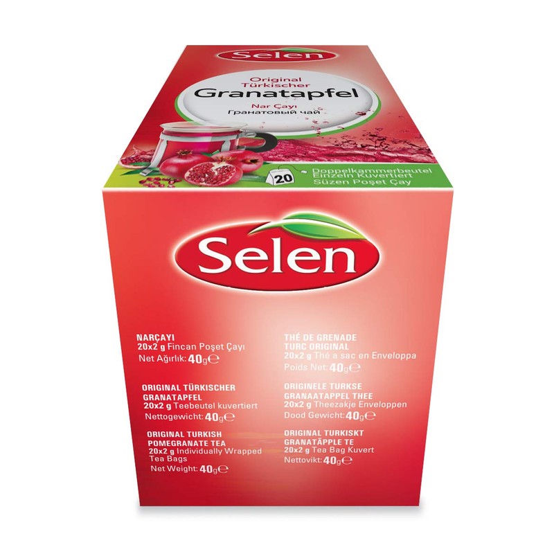 Selen Melograno turco originale, 20 Individually Wrapped Tea Bags -
