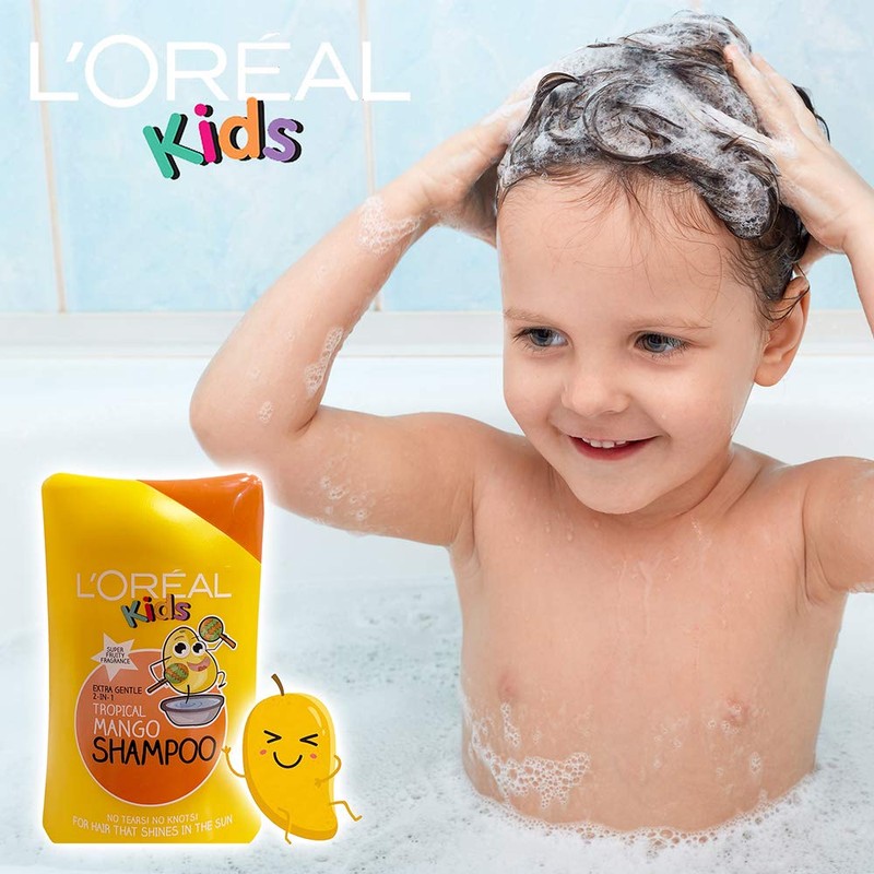 L'Oreal Kids Extra Gentle 2-In-1 Tropical Mango Shampoo, 250 ml