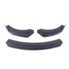 4Pcs Universal Front Bumper Lip Glossy Black Carbon Fiber Round