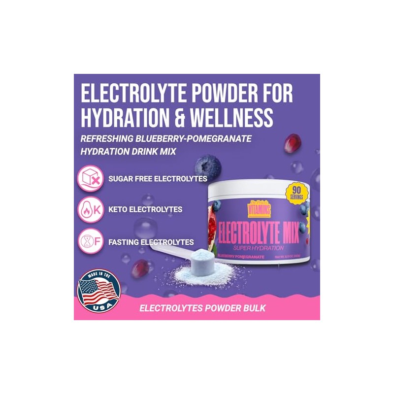 Electrolyte Mix Supplement Powder, 90 Servings, 72 Trace Minerals, Potassium,