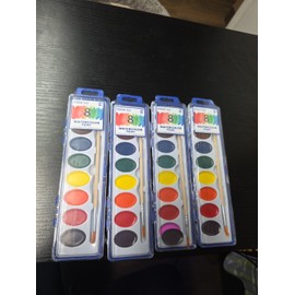 Veesa Art Bulk Watercolor Paint Pack (4 Packs, 8 Colors/Pack)