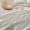 BDEAR Pinstripe Duvet Cover Queen Size 90x90in, 100% Washed Cotton