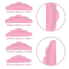 60 Pcs Silicone Eyelash Perming Curler Lash Lift Rods Set 5 Size Reusable Eyelash Lift Pads and Y Shape Eyelash Brush Lash Lift Pads Brush Grafting Lash Lifting Makeup Tools for Curl Eyelash