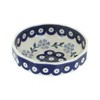 Blue Rose Polish Pottery Blue Violet Small Angular Bowl