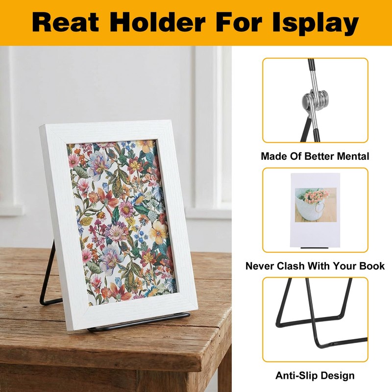 10 Pcs 9.6 Inch Large Metal Book Stand for Display,