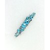 Faship Gorgeous Aqua Premium Rhinestone Crystal Floral Small Hair Barrette