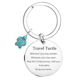YpbbyKit Travel Turtle Keyring, Travel Turtle Gifts, Lucky Turtle Gifts for Women and Men, Good Lucky Gifts for Family Friends