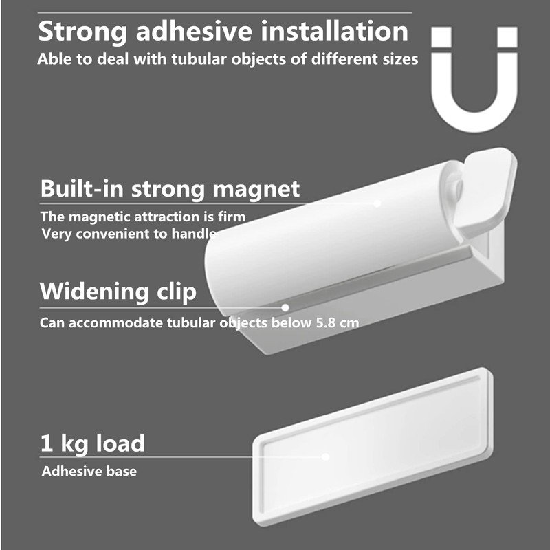 MEIJMJIA - Wall Mounted Roller Tube Toothpaste Squeezer Magnetic Suction