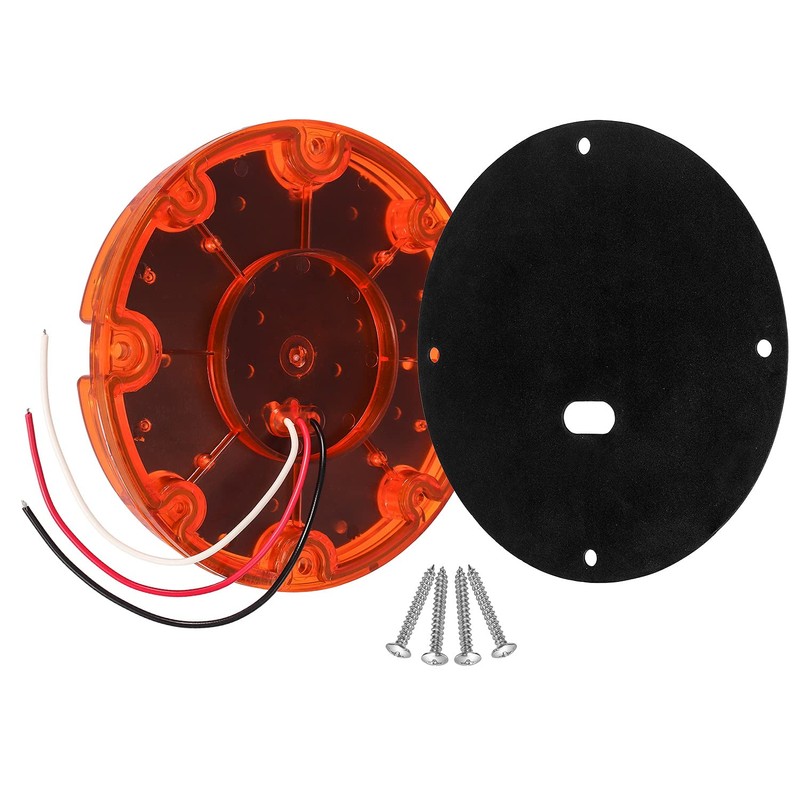 Partsam 2Pcs 7" Round Transit Tail Lights Amber 36 LED,